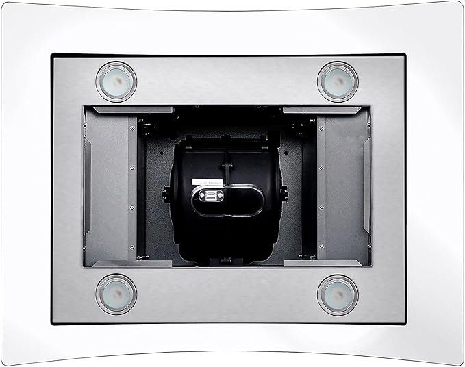 COSMO COS-668ICS750 30 in. Lumin Collection 380 CFM Ducted Island Range Hood, Soft Touch Controls, LED Lights, Stainless Steel