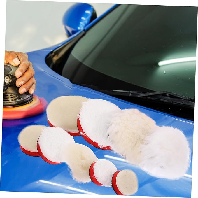 1set Paint Buffing Kit Self-Adhesive Polishing Pads and Wheels Versatile Drill Buffer Attachment for Waxing and Scratch Repair Cars and Boats
