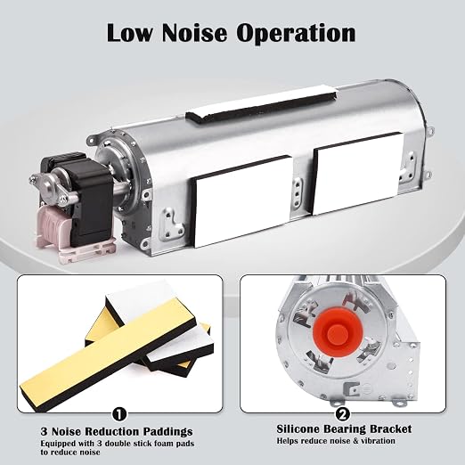 Hiorucet Fireplace Blower Fan Unit for Desa, FMI, Vanguard, Vexar, Comfort Flame Glow, Rotom Fireplace, BK BKT GA3650 GA3700 GA3750 Replacement Fireplace Blower Fan Parts Fit for Astria.