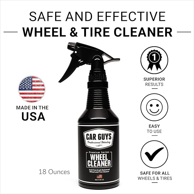 CAR GUYS Car Detailing Kit | Wheel Cleaner 18 Oz & Plastic Restorer 8 Oz