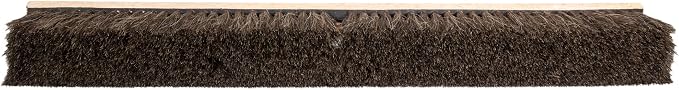 Wide Block Horsehair Broom, Concrete, 24 Inch, Natural Horsehair, Wide Wood Block, Brush, Assembled in USA, 6442