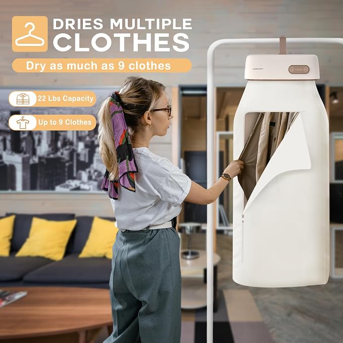 Portable Clothes Dryer - Portable Dryers for Laundry, Baby Clothes, Underwear, Socks - Safe and Convenient Fast Hanging Dryer - Compact Clothes Dryer for Home, Apartment, RV, Travel