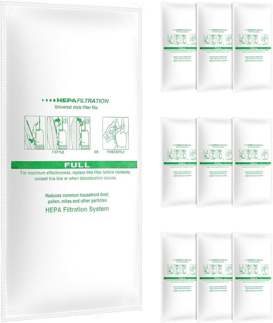 10 Pack 204814 Filter Plus Bags Compatible with Vacuums 205811 204811 204808 for Avalir Sentria Ultimate G Series, Replaces F-Style & Twist-Style