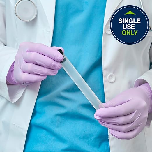 HALYARD LAVENDER NITRILE Exam Gloves, 3.1 mil, 9.5 Inches, Lavender, Medium, Box of 250 - Powder-Free, Non-Sterile Disposable Gloves