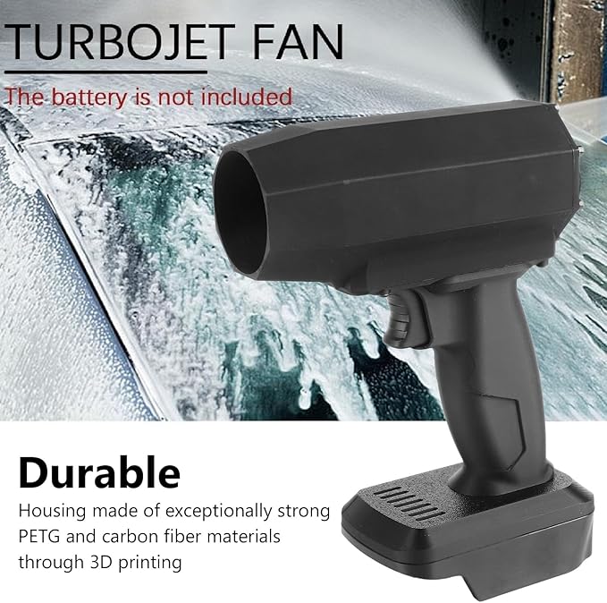Electric Jet Dry Blower, PETG 150000RPM High Speed Turbofan Brushless Motor Air Duster, 1.36KG Powerful Thrust, Portable Handheld Electric Cordless Air Blower for Car Cleaning