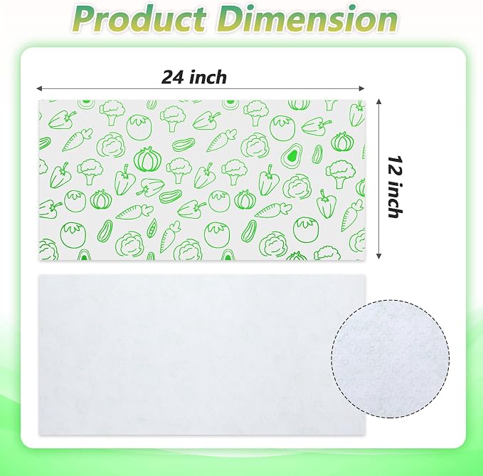 12 Pcs Refrigerator Shelf Liners, Absorbent Fridge Mats 12" x 24" Washable Refrigerator Drawer Liners for Shelves, Home, Cabinet, Kitchen, Trays, Shelves, Cabinet, Trays