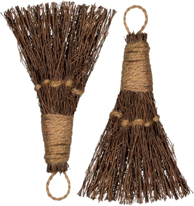 Cinnamon Broom - Cinnamon Broomstick Scented 6in (2 Pack) - Decorative Mini Broomsticks - Cinnamon Scented Brooms - Door Protection