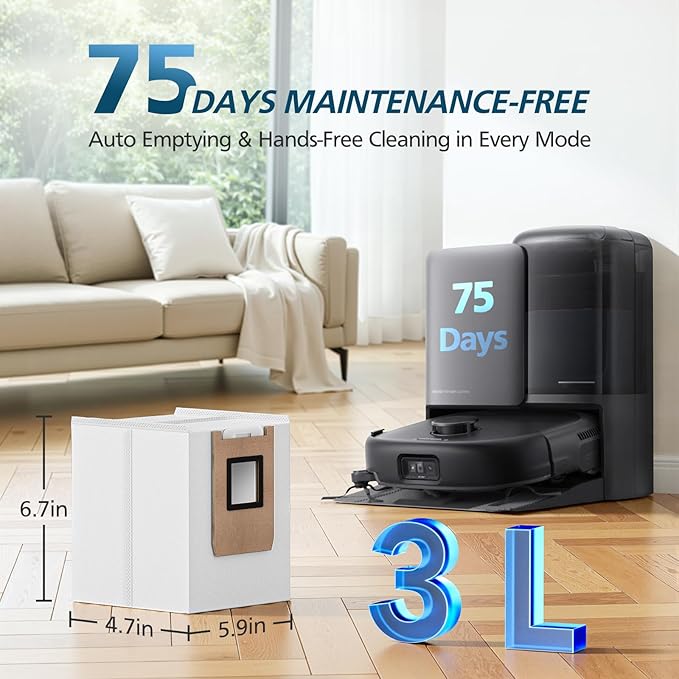 E25 E28 Accessories for eufy E25 / E28 Robot Vacuum, Replacement Parts Include Dual Main Roller Brushes, 2*Mopping Rollers, 6*Side Brushes, 4*HEPA Filters, 6*Dust Bags, 1*Cleaning Tool
