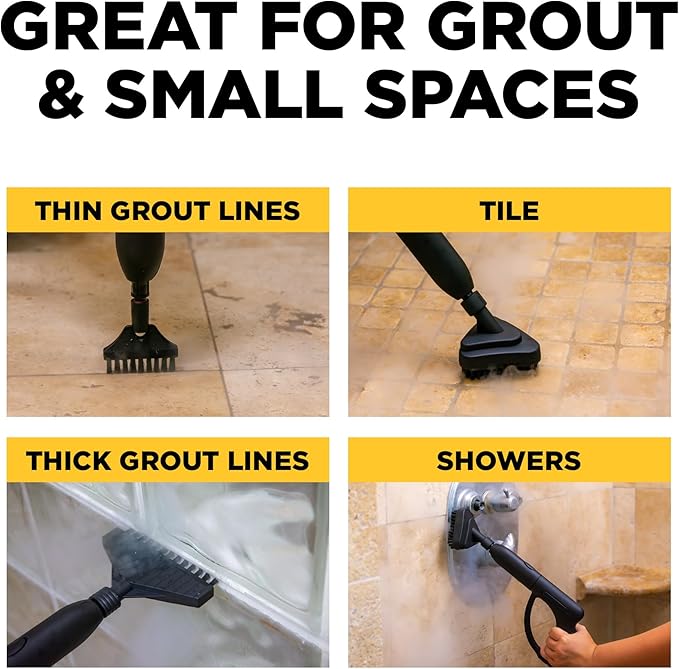 Wagner 3 Accessory Attachment Brush Kit, Includes Small and Large Grout Brush and Soft Bristled Triangle Brush Compatible with 905e, 915e and 925e Steamers