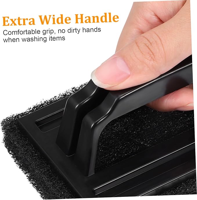4Pcs Barbecue Rack Scrubbers Durable Cleaning Brushes for Effortless Grilling Oil and Grease Removal Versatile Kitchen Sponge for Dishes Pots and Home Surfaces