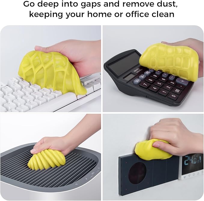COLORCORAL Portable Cordless Keyboard Cleaner and Cleaning Gel Universal Dust Cleaner for PC Keyboard