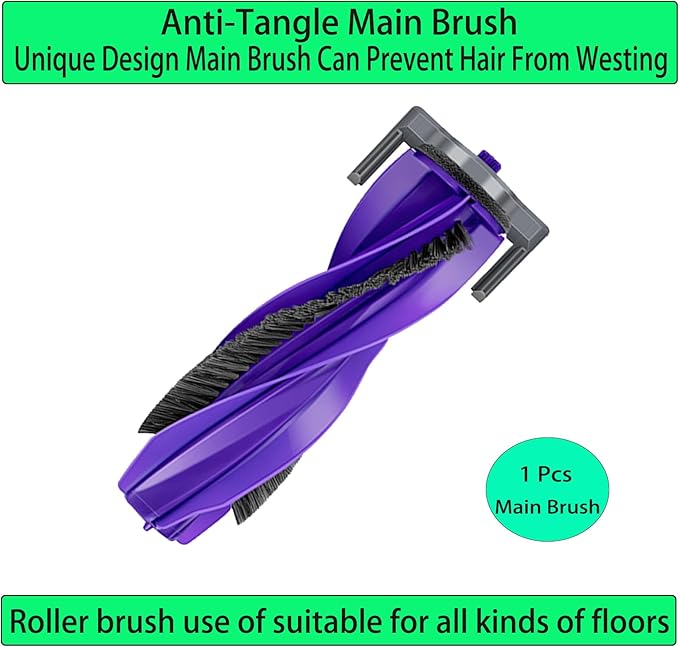 Replacement for Narwal Freo X/Z Brush Set: Replace Parts for Narwal Freo Z Ultra/X Ultra/X Plus Robot Vacuum 1 Tangle-Free Main Brush and 1 Roller Brush Cover