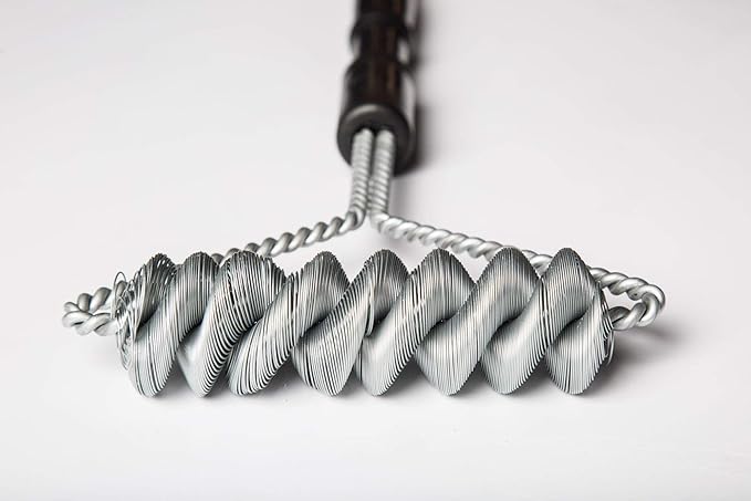 Heavy Stainless Coil (Bristle Free) 21'' BBQ Grill Char Broiler Griddle Brush for Commercial USE