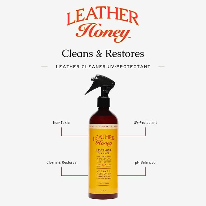 Leather Honey Cleaner Wipes with Conditioner Wipes and 16oz Spray Cleaner