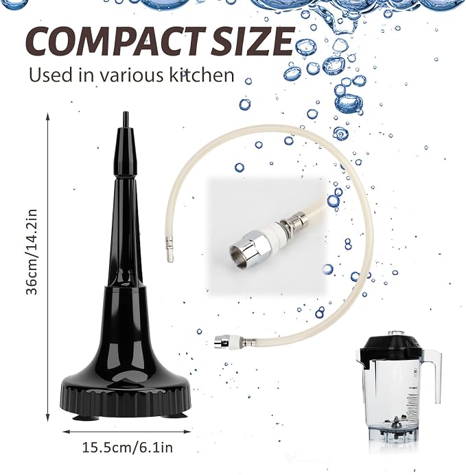 Blender Container Rinser, Portable Glass BlenderCleaning Rinser Cup Glass Washer, Quick Cleaning, Ideal for Bar Smoothie Coffee Restaurant Home Kitchen