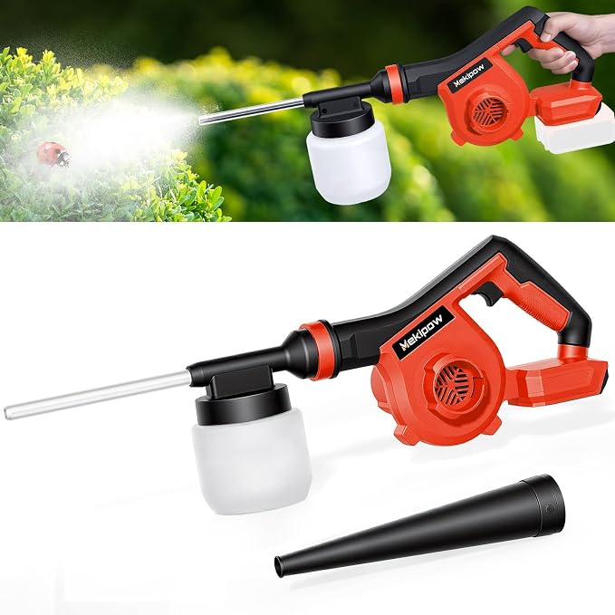 Electric Diatomaceous Earth Duster Compatible with Milwaukee 18V Battery (No Battery), Variable Speed, 3-in-1 Garden Dust Applicator/Blower/Vacuum Cleaner with 800mL Capacity