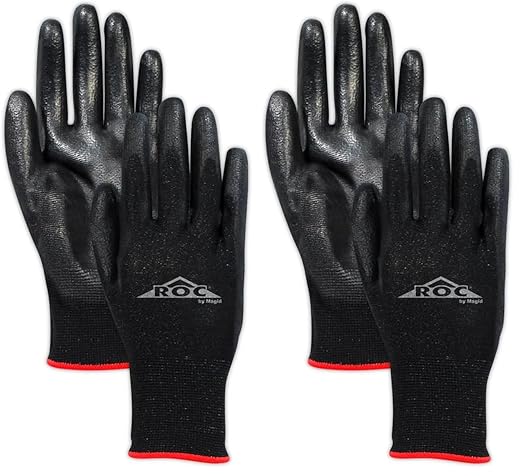 MAGID General Purpose Dry Grip Polyester Work Gloves, 12 PR, Ultra-Lightweight Polyurethane Coating, Size 6/XS, Reusable, 18-Gauge (GP180) (Pack of 2)