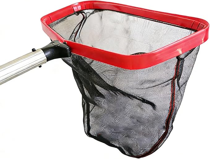 17.5 Pool Skimmer Net, Double Layer Bag Net, PVC Aluminum Alloy with Reinforced Frame for