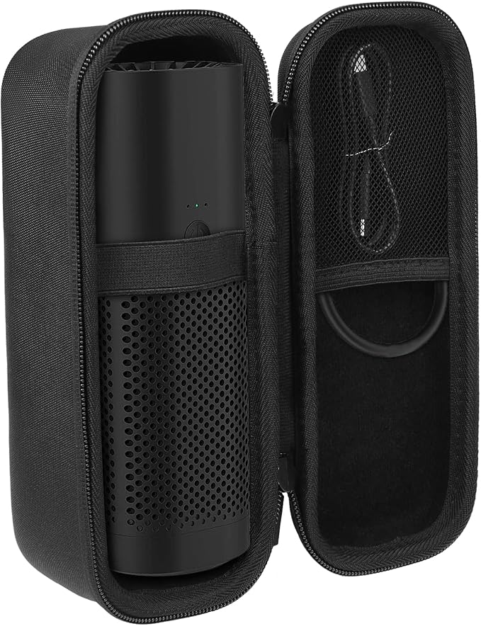 co2CREA Hard Case + Adjustable Monut Strap Bundle for Pure Enrichment PureZone Mini Portable Air Purifier – Protective Carrying Case with Multi-Purpose Mount for Car, School & Office Use