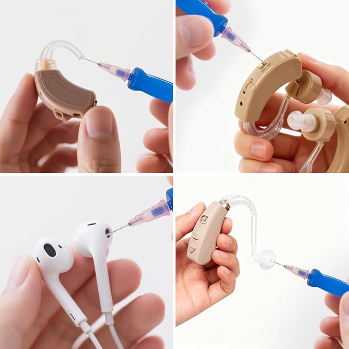 Hearing Aid Vacuum Cleaner - Consumer Hearing Aid Cleaner Kit for Cleaning Hearing Aid Inside, Filters, Tubes, Earbuds, Headphones, in-Ear Monitors
