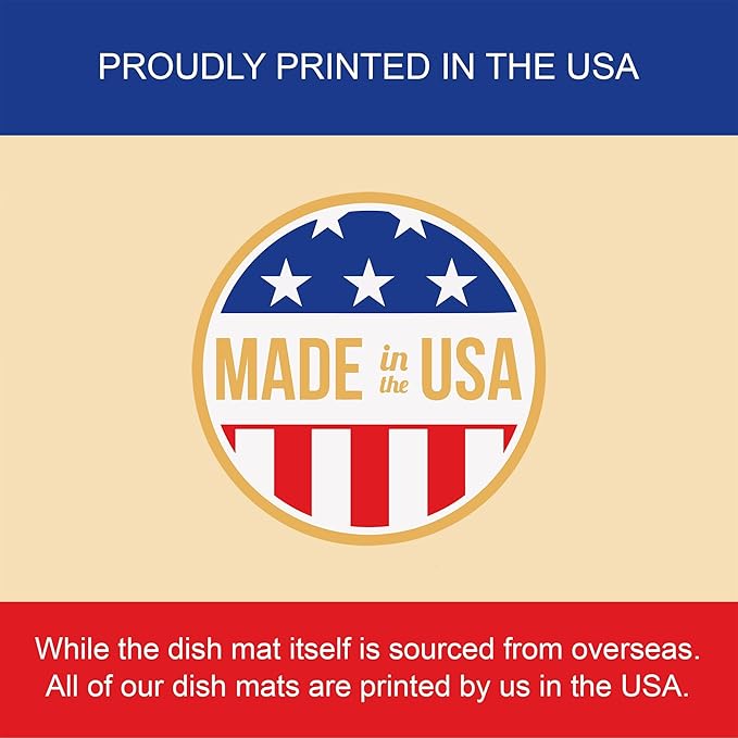 Caroline's Treasures Roan German Wirehaired Pointer Heirloom Fall Dish Drying Mat Absorbent Dish Drying Mat Pad for Kitchen Counter Dish Drainer Mat for Countertop, 14 x 21", Multicolor
