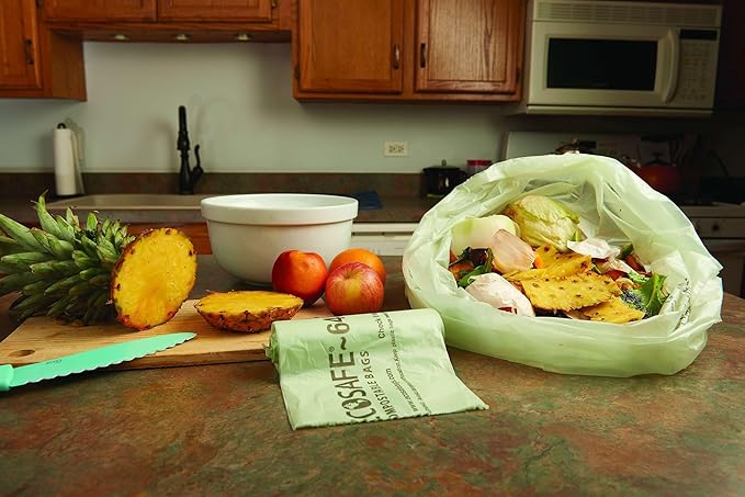 Stout by Envision Compostable Trash Bags, 30 Gallon 30" x 39", 48 Bags Per Case, ASTM6400, Green Bags, Made in America (E3039E11)