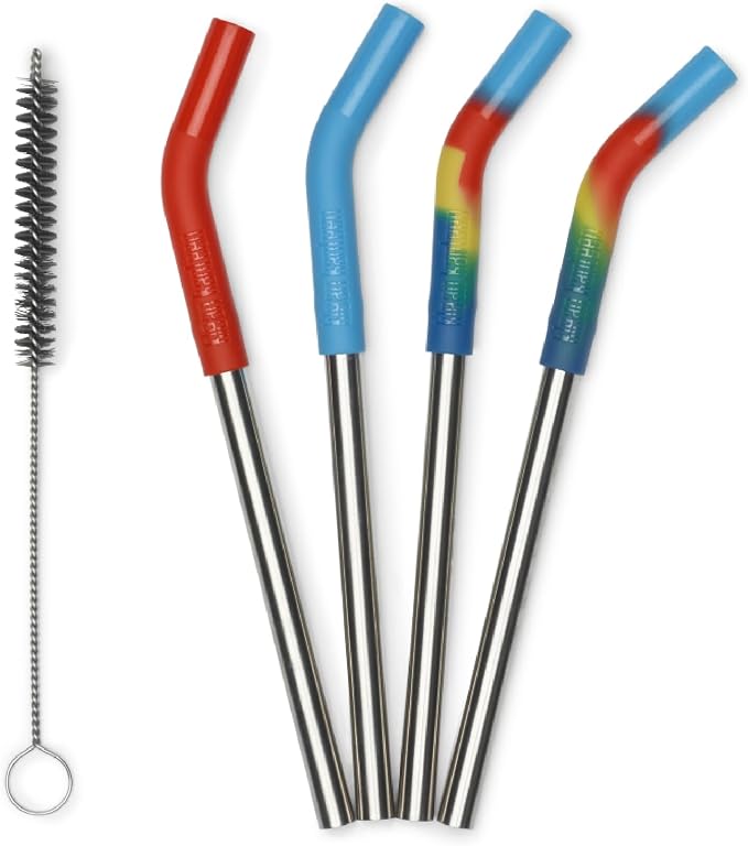 Klean Kanteen Short Multi Color Straws 4 Pack, 1 EA