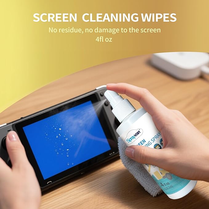Screen Cleaner Spray -4oz Streak-Free TV Screen Cleaner Spray and Microfiber Cloth kit, Computer Screen Cleaner & Car Screen Cleaner for Flat Screen, TV,Laptop,Electronic Devices and Car