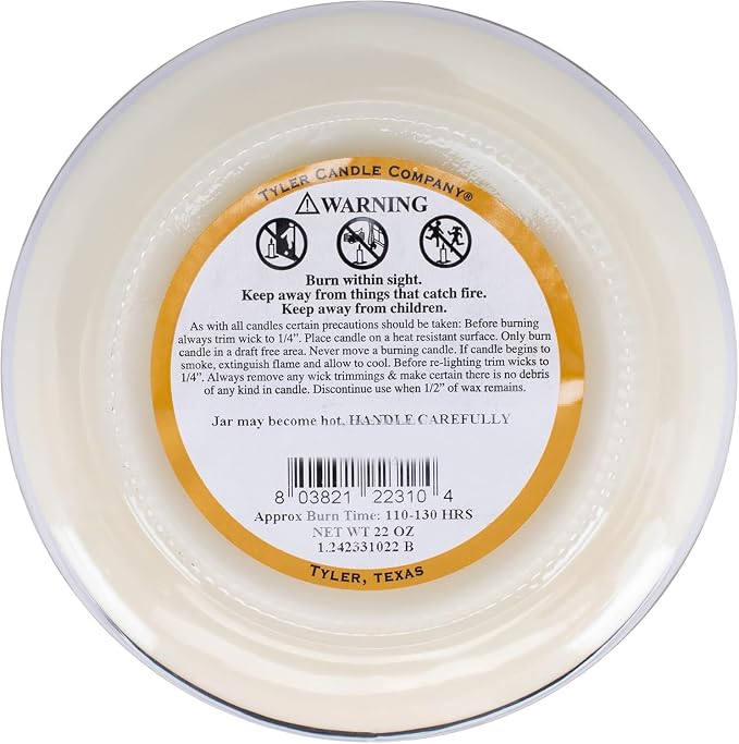 GLAM4LIFE Tyler 22 oz Scented 2-Wick Jar Candle, White