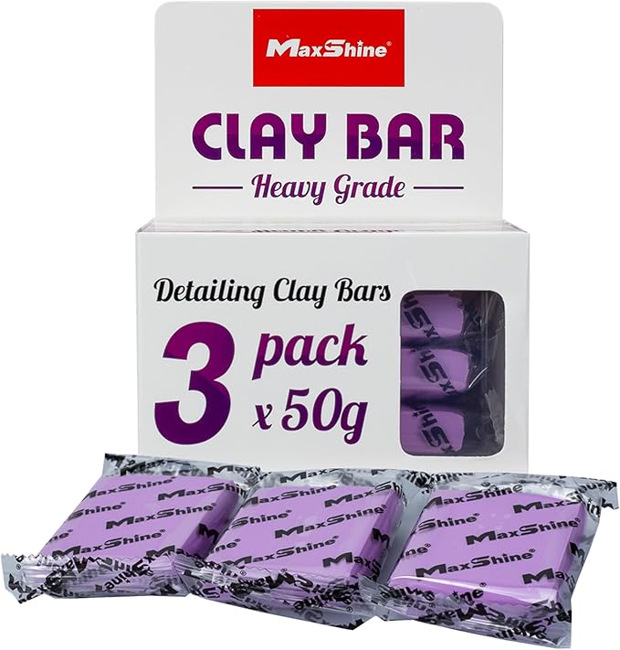 Maxshine Clay Lube Spray (16oz) & Clay Bar Set (3-Pack) | Synthetic Lubricant for Clay Block & Clay Bars | Hyper Slick Formula for Ultra Surface Protection | Car Detailing Kit for Cars, Trucks & SUVs