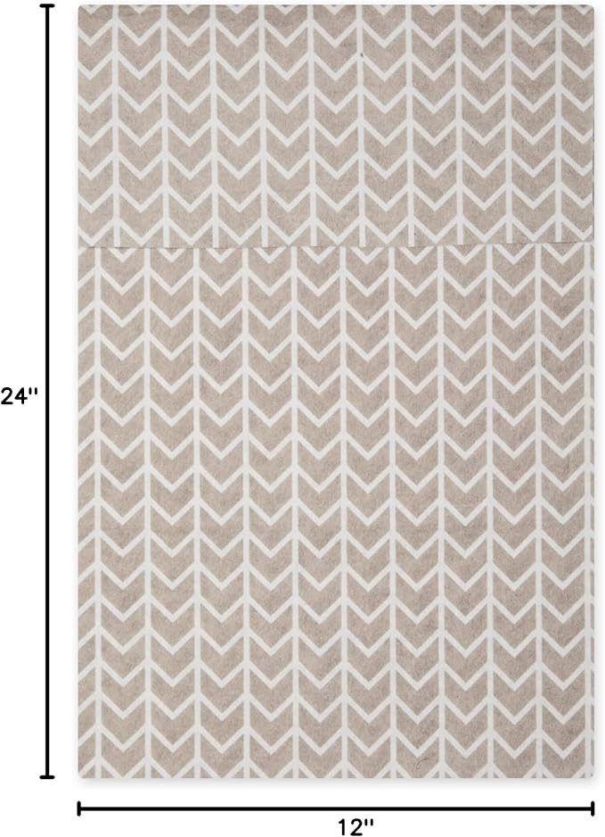 DII Fridge Liner Collection Non-Adhesive, Cut to Fit, 12x24, Stone Herringbone, 6 Piece