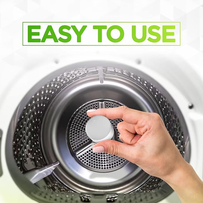 Renuv® Heavy Duty Washing Machine Cleaner For Pet Hair and Stink - Deep Cleaning Tablets For Front Load or Top Load Washer (12 XL Tablets - One Year Supply)