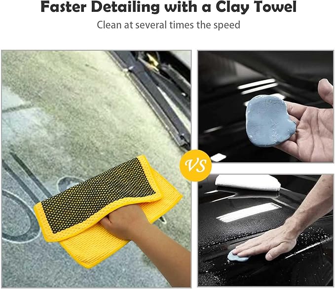 12 x 12 Inch Clay Towel Auto Detailing, Auto Detailing Clay Mitt 1 Pack 8.5x5.7 inches