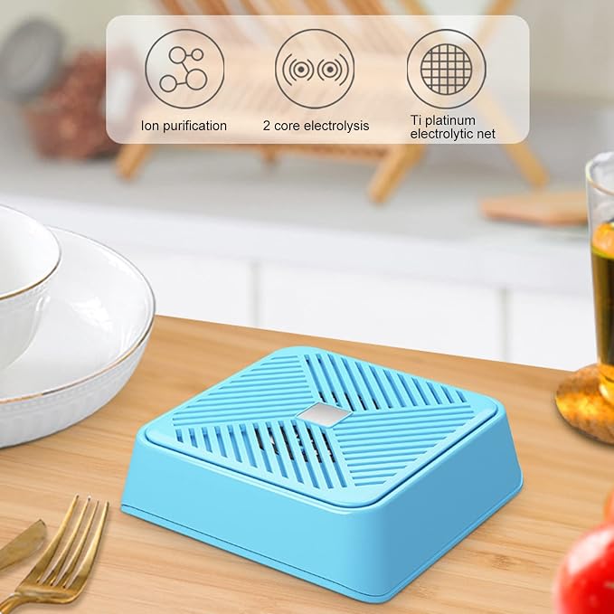 Fruit Vegetable Washing Machine,USB Portable Ultrasonic Electrolysis Fruit Purifier Fruit Cleaner Device Mini Dishwasher for Cleaning Fruit Vegetables Meat(Blue)