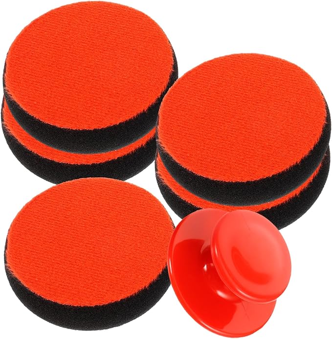 Mobestech 4sets Detail Car Wax Applicator Sponge Car Paint Buffing Pads Sponge Polishing Kit