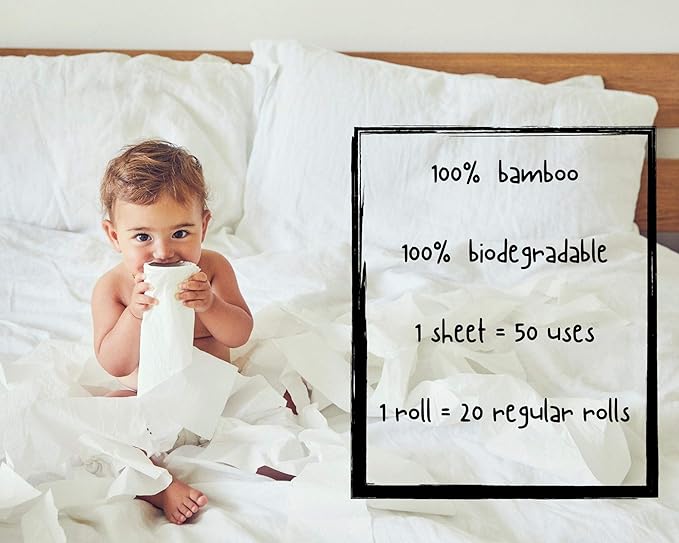 ecozoi Reusable Bamboo Paper Towels - 4 Pack | Rayon derived from Bamboo |Equivalent to 80 Regular Rolls | Sustainable Eco Friendly Kitchen Paper Rolls | 50 Times More Usage Than Regular Paper Rolls