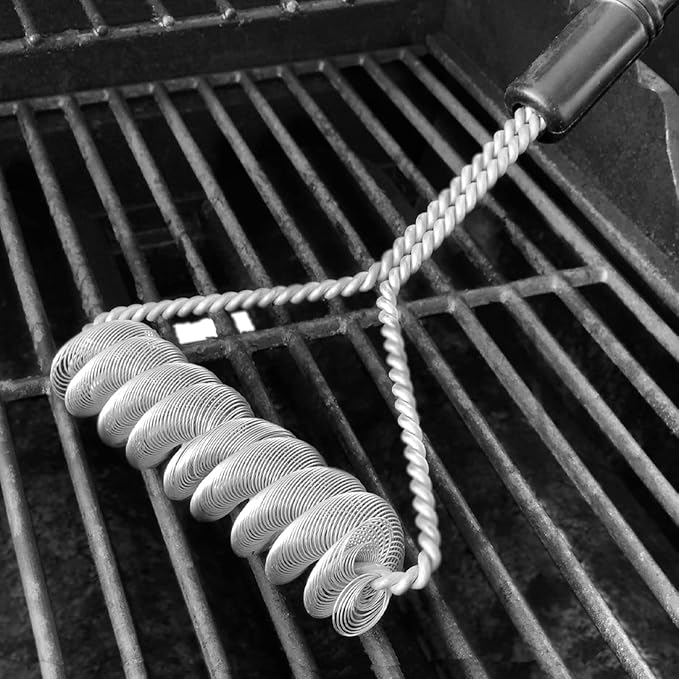 Rada Cutlery Grill Brush (B312), 6.4" x 16" Bristle-Free, Double-Helix Galvanized Steel Wire