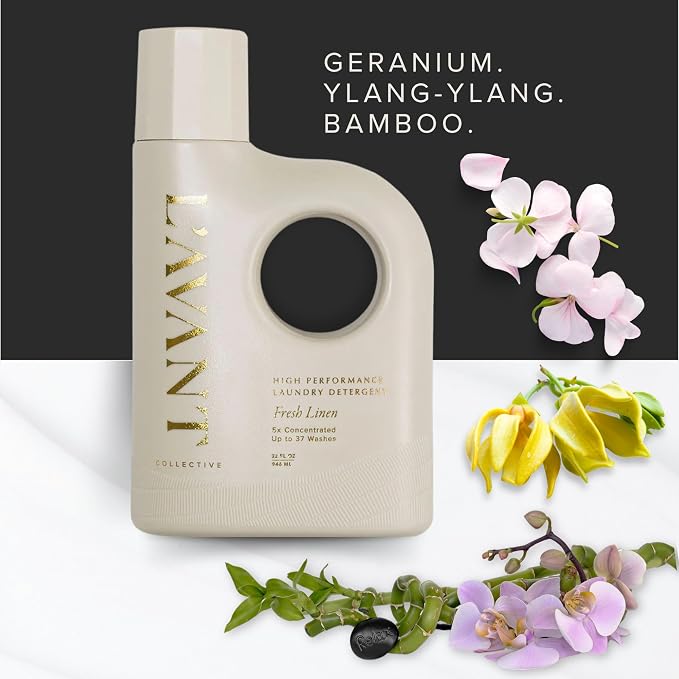 L'AVANT Collective Luxury Laundry Detergent | Fresh Linen | Natural Non-Toxic Liquid Laundry Soap with Enzymes | Plant-Based, HE Compatible, Protects Colors | 30 oz