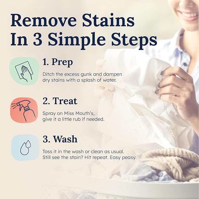 Miss Mouth's Messy Eater Stain Treater Ultimate Refill Bundle - 4oz 3-Pack Spray & 16oz Refill Pouch - Laundry Spot Cleaner for Baby Clothes & Fabric