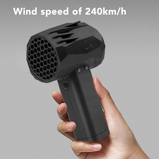 Jet Dry Mini Blower, 1.4KG Thrust, 64mm Brushless Motor, Stepless Speed Adjustable, Handheld Portable Electric Air Duster for Car, Keyboard Cleaning