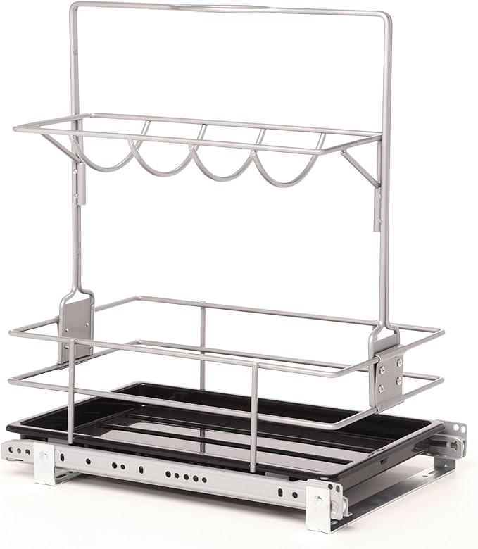 Knape & Vogt Simply Put Removable Cleaning Caddy, Frosted Nickel