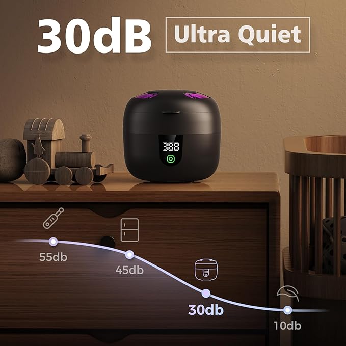 New Ultrasonic Retainer Cleaner Machine with Removable Inner Tank for Aligners, Mouth Guards, Jewelry – 180ml Capacity, 45kHz Ultrasonic Cleaner, 3 Modes, Digital Timer, Smart Pause & Quiet to 30dB