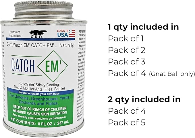 Bug Ball Gnat and Small Fly Ball Starter Kit - Biting Fly and Insect Trap, Pack of 4