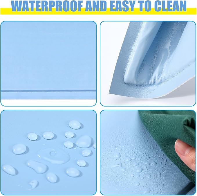 Blushtier 4 Pcs No Frost Anti Ice Freezer Mat Refrigerator Liners Washable Refrigerator Mats Blue Fridge Mats Fridge Accessories for Refrigerator Deep Freezer(13.8 x 9.8 Inch)