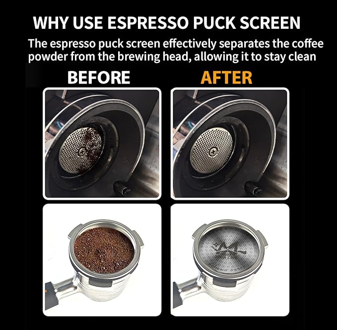 Espresso Puck Screen and Portafilter Funnel,Cleaning Tablets,Disc for Ninja Luxe Cafe Accessories,53.3mm Portafilter Filter Screen and Plastic Replacement Dosing Funnel for ES501 ES601