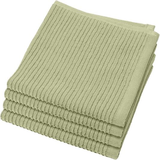 Now Designs Ripple Kitchen Dishcloth Sage 13 x 13in Set of 4