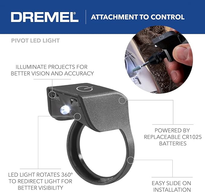 Dremel 4300-5/40 Rotary Tool Kit with LED Light - 5 Attachments & 40 Accessories - Ideal for Grinding, Cutting, Wood Carving, Sanding, and Engraving