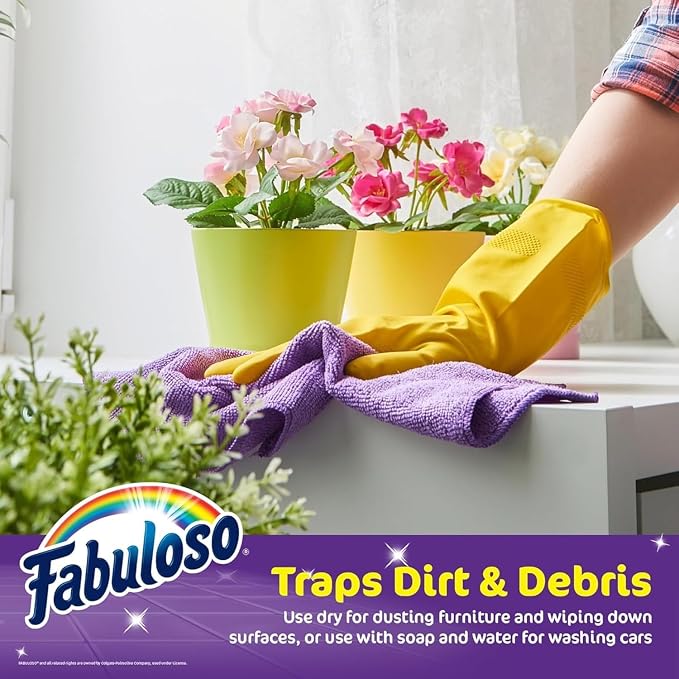 Fabuloso Multi-Purpose Cleaner 2x Concentrated Formula - 128 fl oz | 1 Gallon - Cleaner Cloth - Colors & Packaging May Vary