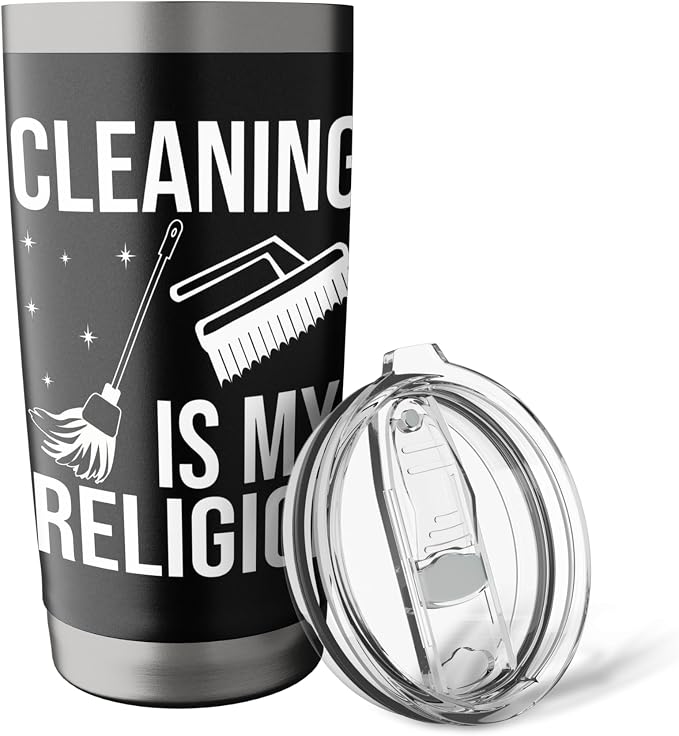 Cleaning is my Religion Cleaning Stainless Steel Insulated Tumbler