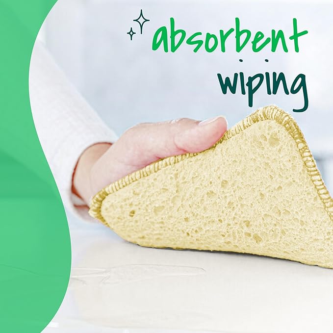 Scotch-Brite Dobie Scrub & Wipe Cloths,Sponge Cloths for Cleaning Kitchen,Bathroom,and Household,Dobie Scrub and Wipe Cloth Absorbs-and Doesn't Scratch,2 Cleaning-Cloths,(Pack of 12)